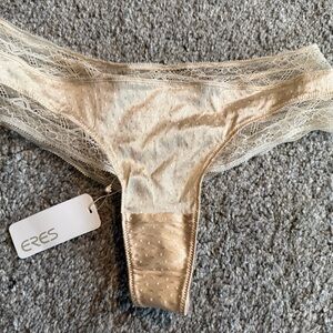 Eres Cream Silk Lace Panties